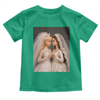 Funny Lesbian Doll Wedding Engagement Toddler T Shirt LGBTQ Pride Gift