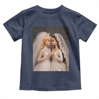Funny Lesbian Doll Wedding Engagement Toddler T Shirt LGBTQ Pride Gift