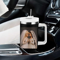 Funny Lesbian Doll Wedding Engagement Tumbler With Handle LGBTQ Pride Gift
