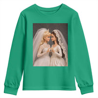 Funny Lesbian Doll Wedding Engagement Youth Sweatshirt LGBTQ Pride Gift