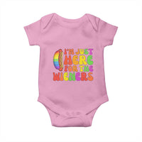 Funny Im Just Here For The Wieners Baby Onesie LGBTQ Pride Party Gift