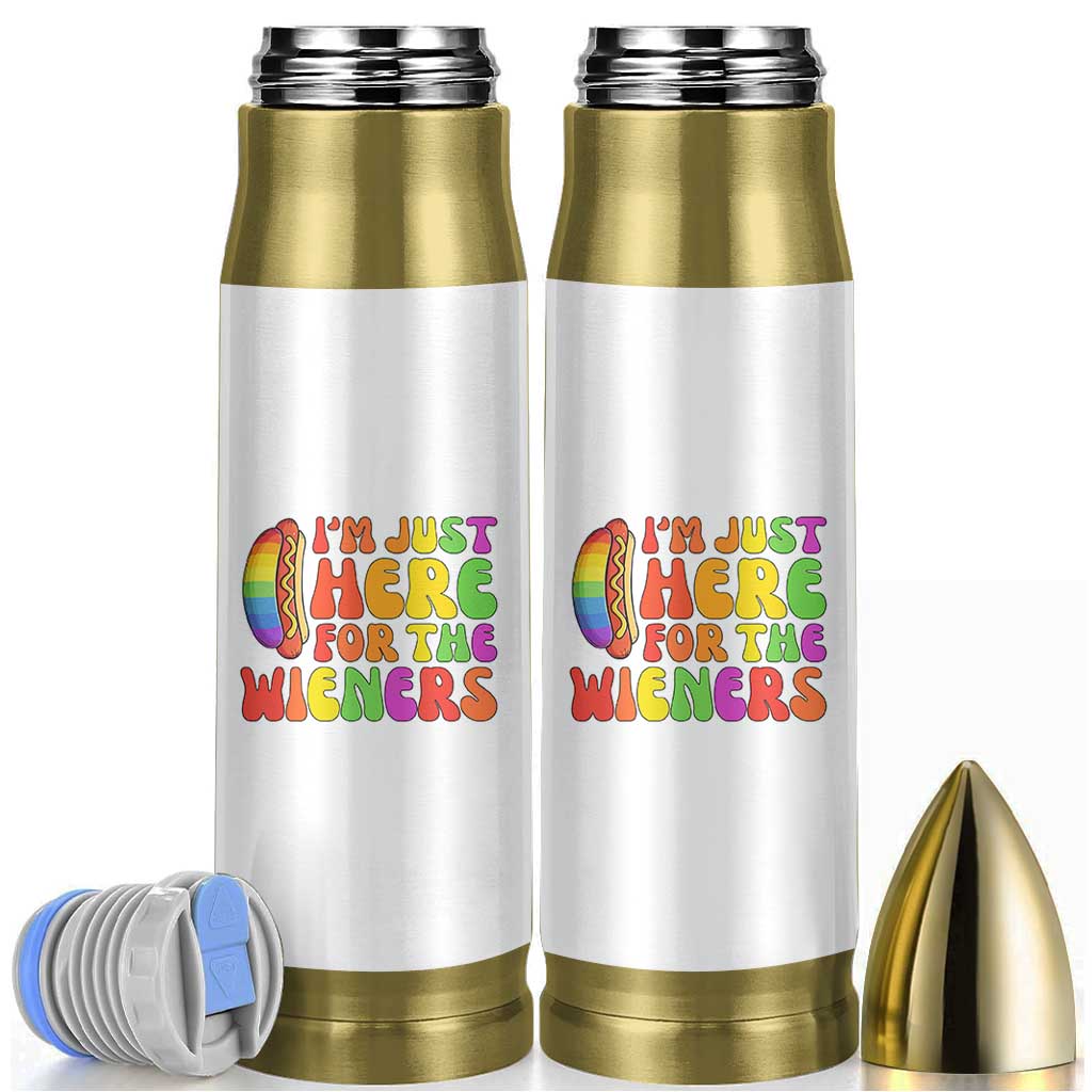 Funny Im Just Here For The Wieners Bullet Tumbler LGBTQ Pride Party Gift