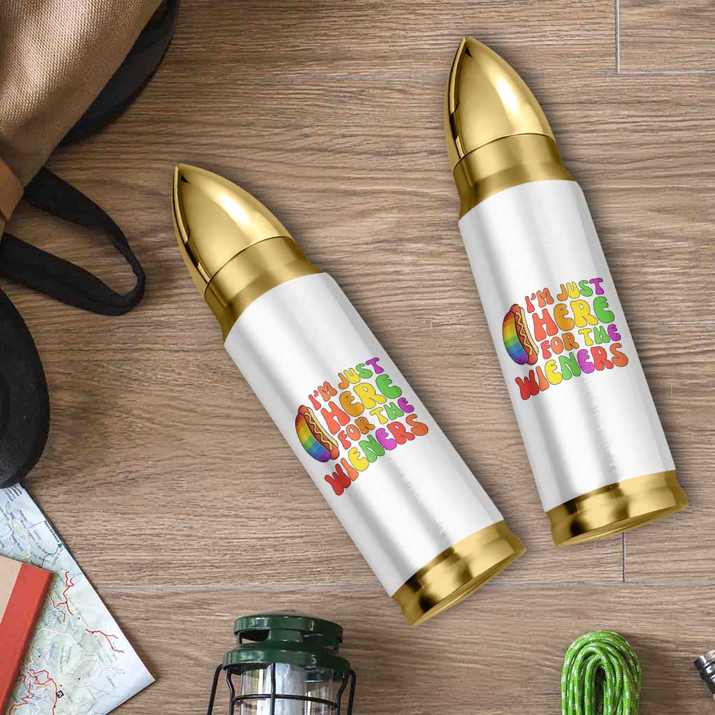 Funny Im Just Here For The Wieners Bullet Tumbler LGBTQ Pride Party Gift