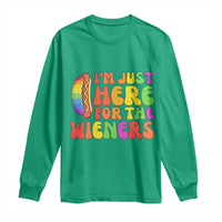 Funny Im Just Here For The Wieners Long Sleeve Shirt LGBTQ Pride Party Gift