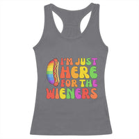 Funny Im Just Here For The Wieners Racerback Tank Top LGBTQ Pride Party Gift