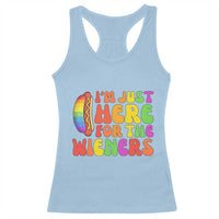Funny Im Just Here For The Wieners Racerback Tank Top LGBTQ Pride Party Gift