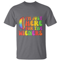 Funny Im Just Here For The Wieners T Shirt LGBTQ Pride Party Gift