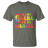 Funny Im Just Here For The Wieners T Shirt LGBTQ Pride Party Gift