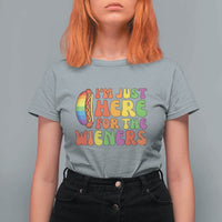 Funny Im Just Here For The Wieners T Shirt For Women LGBTQ Pride Party Gift
