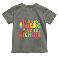 Funny Im Just Here For The Wieners Toddler T Shirt LGBTQ Pride Party Gift