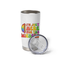 Funny Im Just Here For The Wieners Tumbler Cup LGBTQ Pride Party Gift