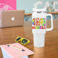 Funny Im Just Here For The Wieners Tumbler With Handle LGBTQ Pride Party Gift