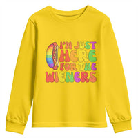 Funny Im Just Here For The Wieners Youth Sweatshirt LGBTQ Pride Party Gift