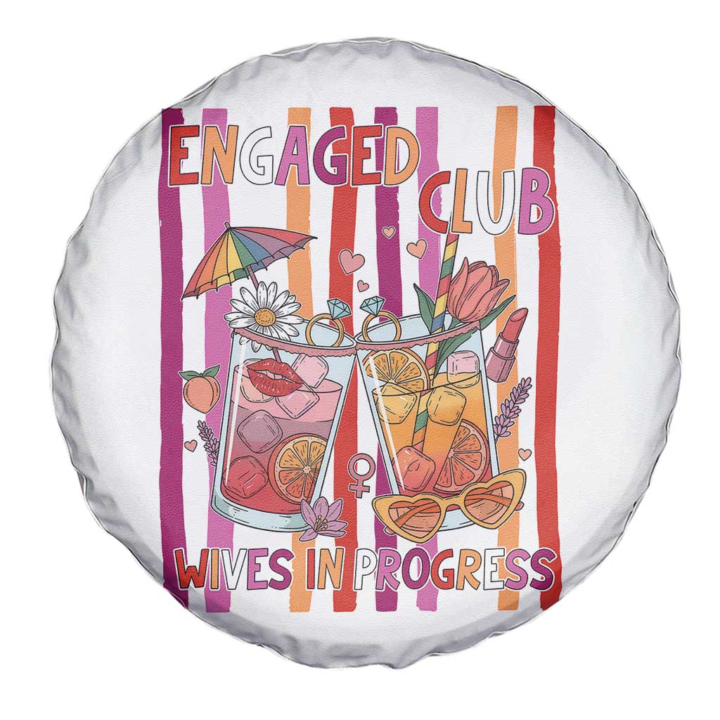 Engaged Club Wives In Progress Spare Tire Cover Lesbian Bachelorette Engagement Gift