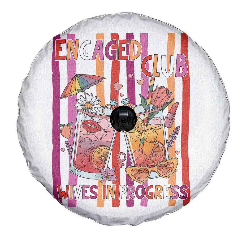 Engaged Club Wives In Progress Spare Tire Cover Lesbian Bachelorette Engagement Gift