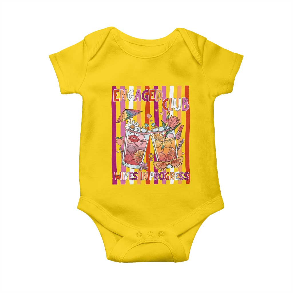 Engaged Club Wives In Progress Baby Onesie Lesbian Bachelorette Engagement Gift