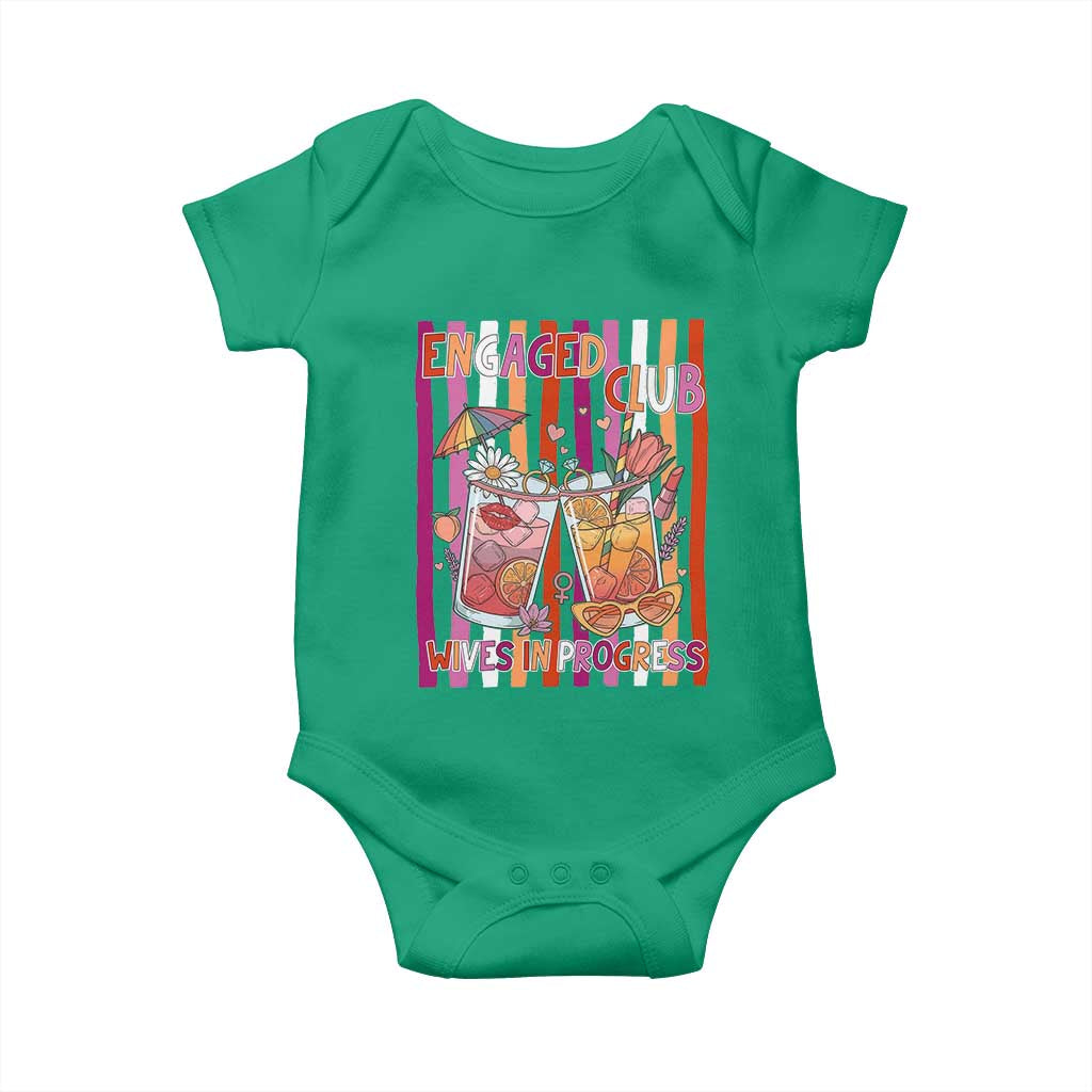Engaged Club Wives In Progress Baby Onesie Lesbian Bachelorette Engagement Gift