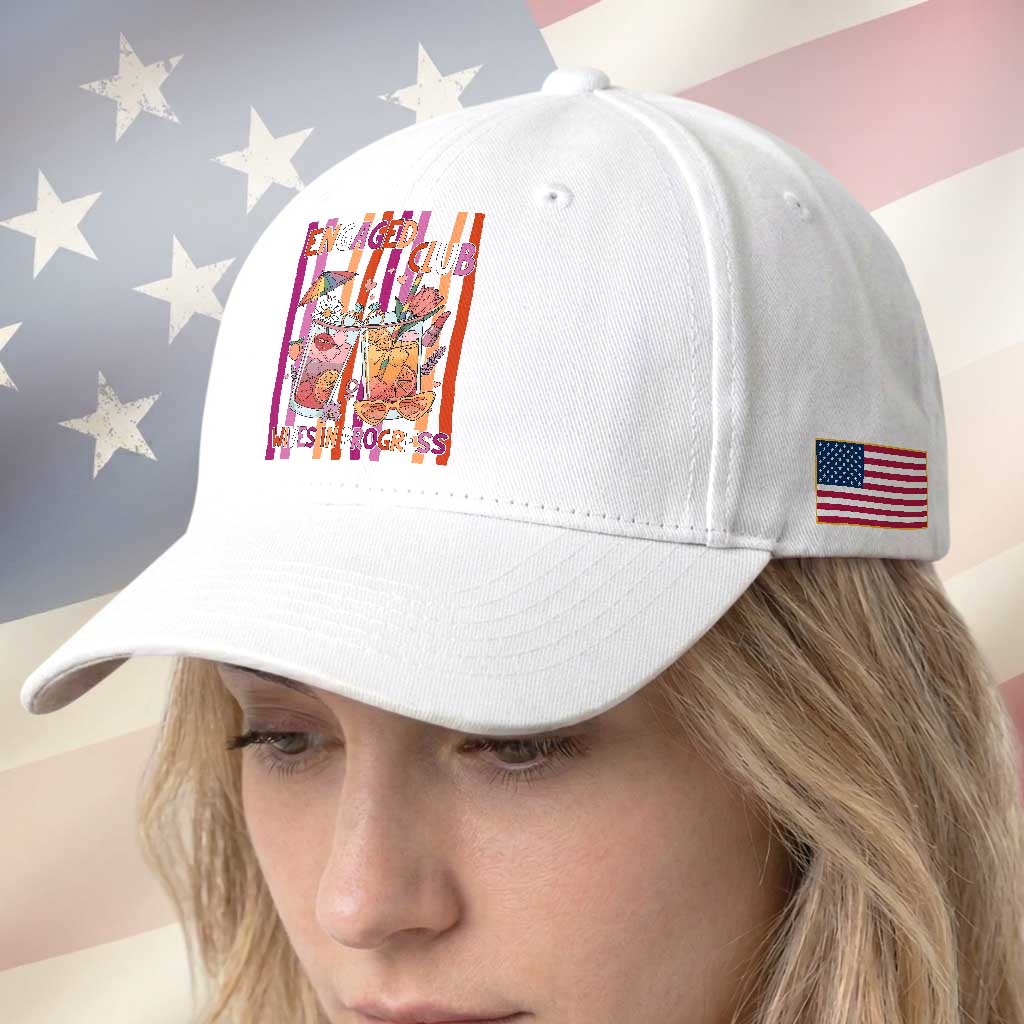 Engaged Club Wives In Progress Baseball Cap Lesbian Bachelorette Engagement Gift