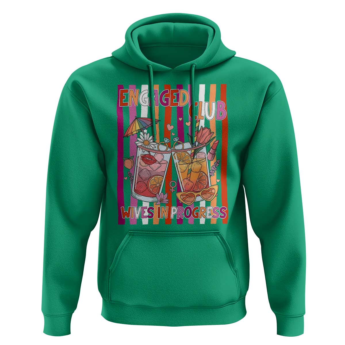 Engaged Club Wives In Progress Hoodie Lesbian Bachelorette Engagement Gift
