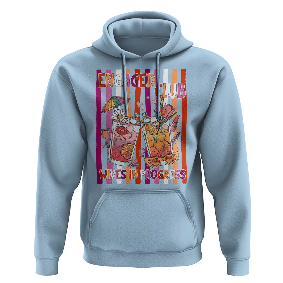 Engaged Club Wives In Progress Hoodie Lesbian Bachelorette Engagement Gift