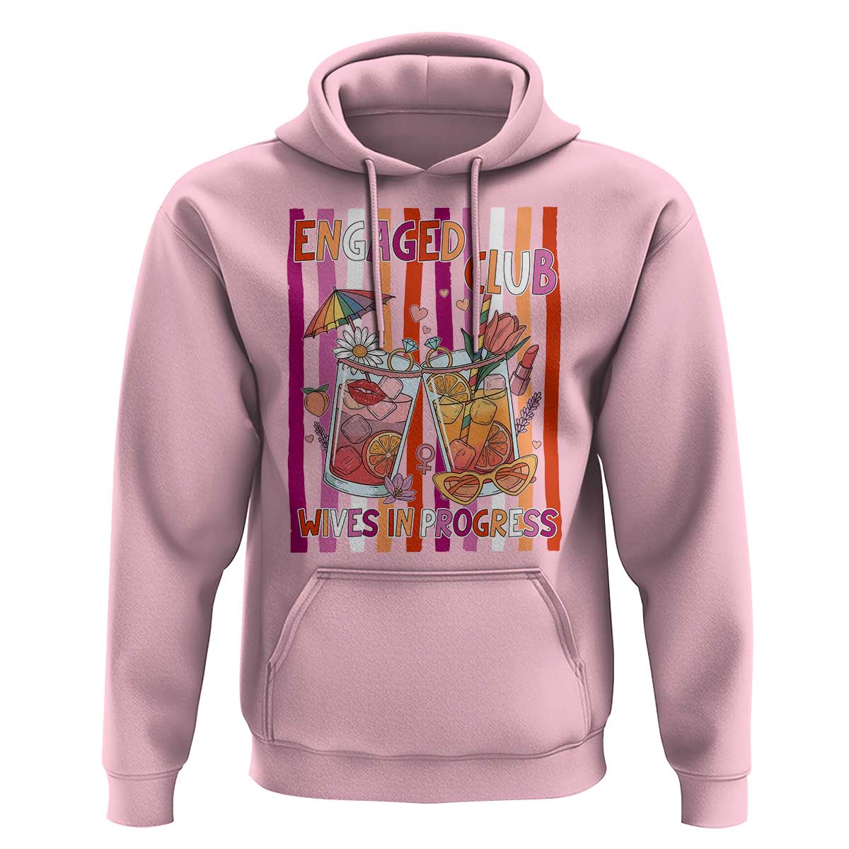 Engaged Club Wives In Progress Hoodie Lesbian Bachelorette Engagement Gift