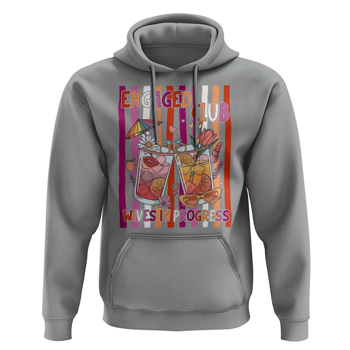 Engaged Club Wives In Progress Hoodie Lesbian Bachelorette Engagement Gift