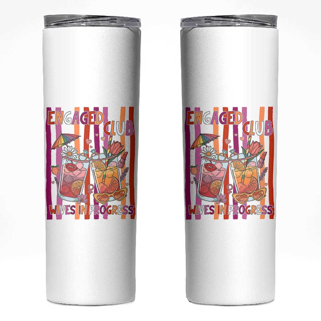Engaged Club Wives In Progress Skinny Tumbler Lesbian Bachelorette Engagement Gift