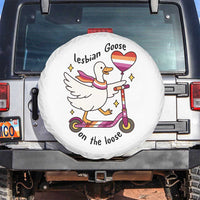 Lesbian Goose On The Loose Spare Tire Cover Funny LGBTQ Animal Pride Gift