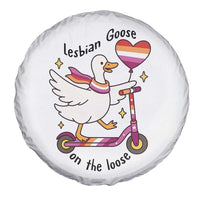 Lesbian Goose On The Loose Spare Tire Cover Funny LGBTQ Animal Pride Gift