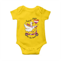 Lesbian Goose On The Loose Baby Onesie Funny LGBTQ Animal Pride Gift