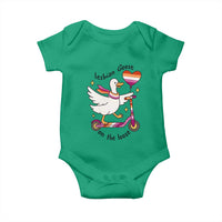 Lesbian Goose On The Loose Baby Onesie Funny LGBTQ Animal Pride Gift