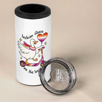 Lesbian Goose On The Loose 4 in 1 Can Cooler Tumbler Funny LGBTQ Animal Pride Gift