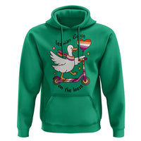 Lesbian Goose On The Loose Hoodie Funny LGBTQ Animal Pride Gift