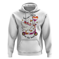 Lesbian Goose On The Loose Hoodie Funny LGBTQ Animal Pride Gift