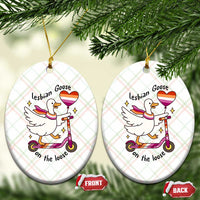 Lesbian Goose On The Loose Ceramic Ornament Funny LGBTQ Animal Pride Gift
