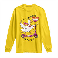Lesbian Goose On The Loose Long Sleeve Shirt Funny LGBTQ Animal Pride Gift