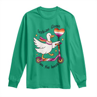 Lesbian Goose On The Loose Long Sleeve Shirt Funny LGBTQ Animal Pride Gift