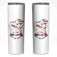 Lesbian Goose On The Loose Skinny Tumbler Funny LGBTQ Animal Pride Gift