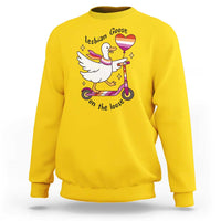 Lesbian Goose On The Loose Sweatshirt Funny LGBTQ Animal Pride Gift
