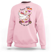 Lesbian Goose On The Loose Sweatshirt Funny LGBTQ Animal Pride Gift