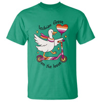 Lesbian Goose On The Loose T Shirt Funny LGBTQ Animal Pride Gift