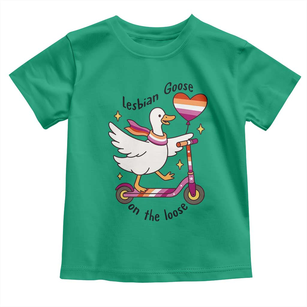 Lesbian Goose On The Loose Toddler T Shirt Funny LGBTQ Animal Pride Gift