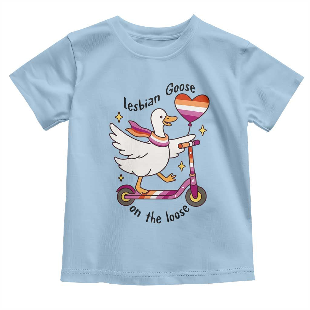 Lesbian Goose On The Loose Toddler T Shirt Funny LGBTQ Animal Pride Gift