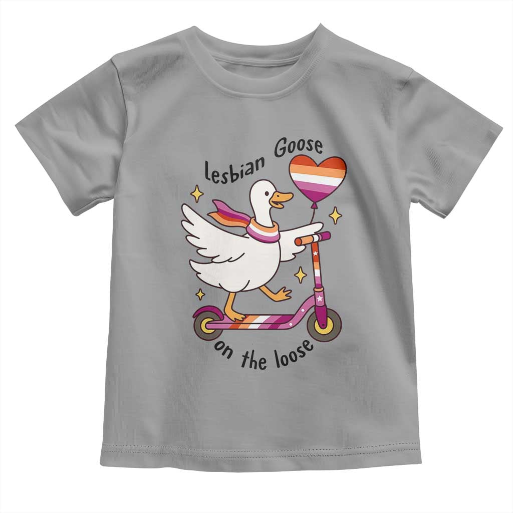 Lesbian Goose On The Loose Toddler T Shirt Funny LGBTQ Animal Pride Gift