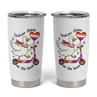 Lesbian Goose On The Loose Tumbler Cup Funny LGBTQ Animal Pride Gift
