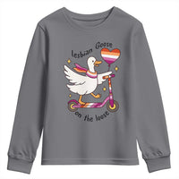 Lesbian Goose On The Loose Youth Sweatshirt Funny LGBTQ Animal Pride Gift