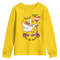 Lesbian Goose On The Loose Youth Sweatshirt Funny LGBTQ Animal Pride Gift