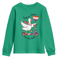 Lesbian Goose On The Loose Youth Sweatshirt Funny LGBTQ Animal Pride Gift