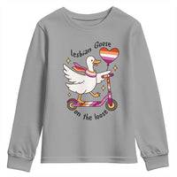 Lesbian Goose On The Loose Youth Sweatshirt Funny LGBTQ Animal Pride Gift
