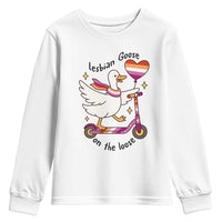 Lesbian Goose On The Loose Youth Sweatshirt Funny LGBTQ Animal Pride Gift